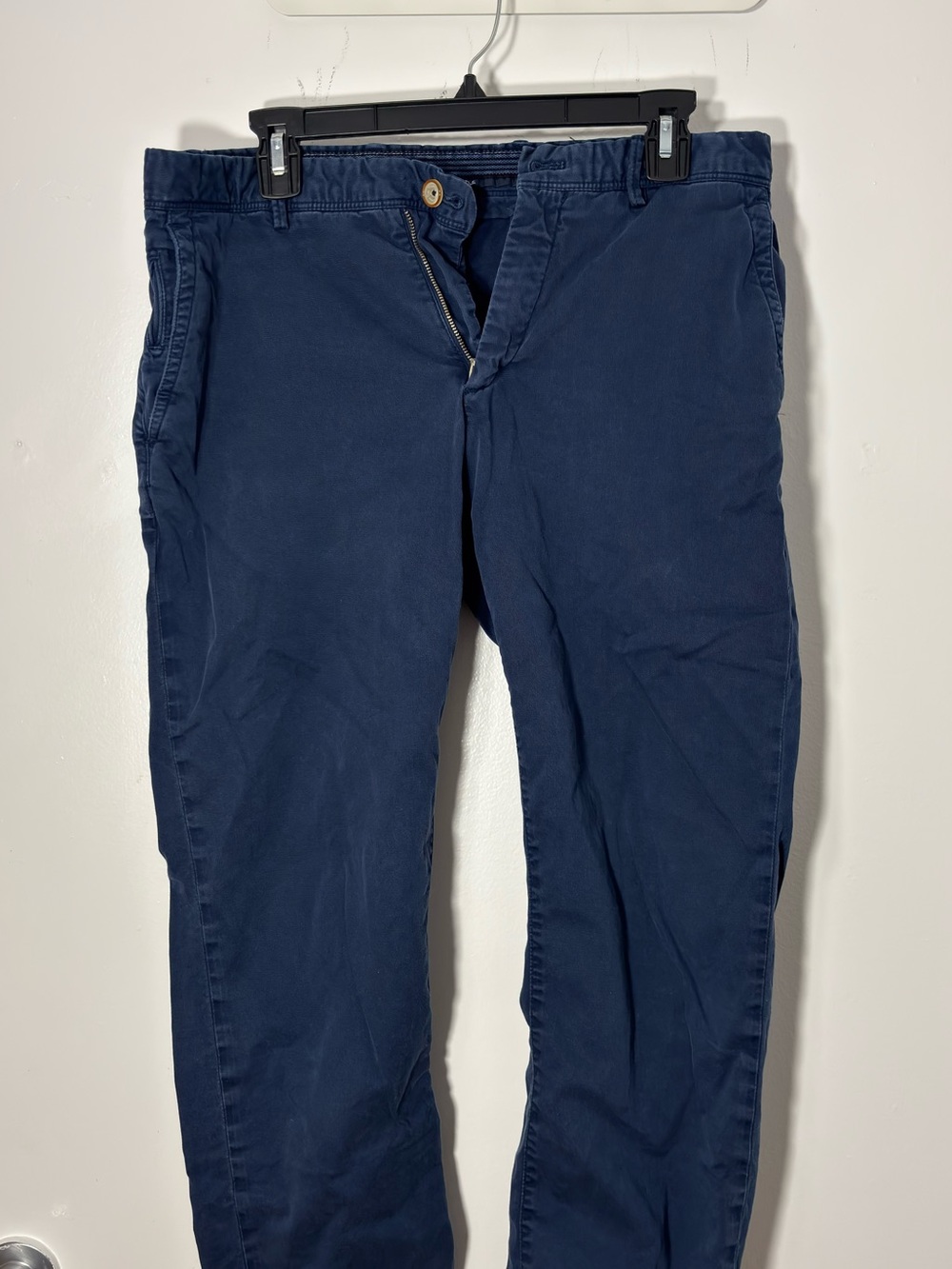 Massimo Dutti Navy Slim Fit Chinos